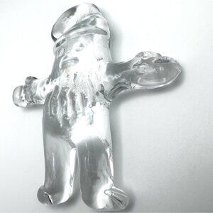 Kosta Boda Vintage MCM 70s Vallien Glass Santa Suncatcher Pendant Ornament